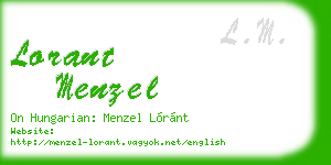 lorant menzel business card